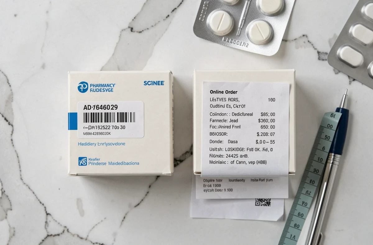 Comparaison visuelle du prix d'un médicament GLP-1 entre pharmacie et achat en ligne