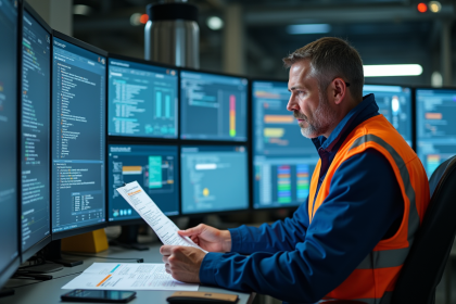Ingénieur en contrôle industriel en salle de supervision